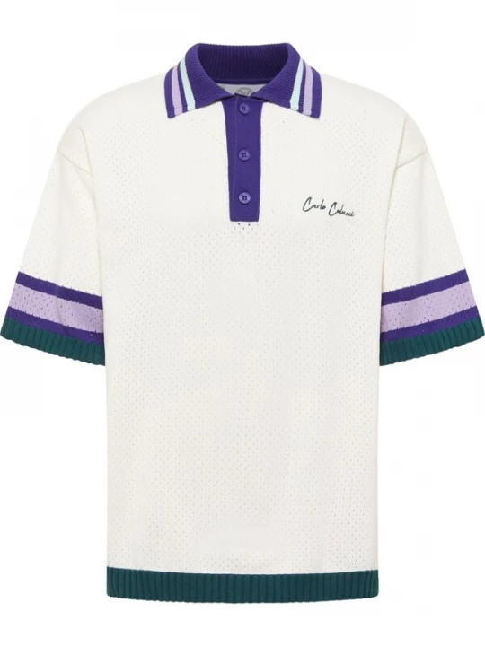 Foto van product Carlo Colucci Shirt 'Faulhaber' lavendel / donkerlila / wit