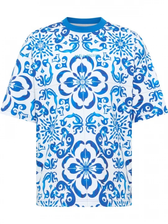 Foto van product Carlo Colucci Shirt 'Fedi' donkerblauw / wit