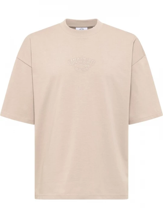 Foto van product Carlo Colucci Shirt 'Felici' beige / lichtbeige / bruin / goud