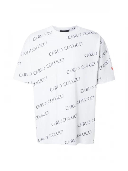 Foto van product Carlo Colucci Shirt lichtgrijs / donkergrijs / wit