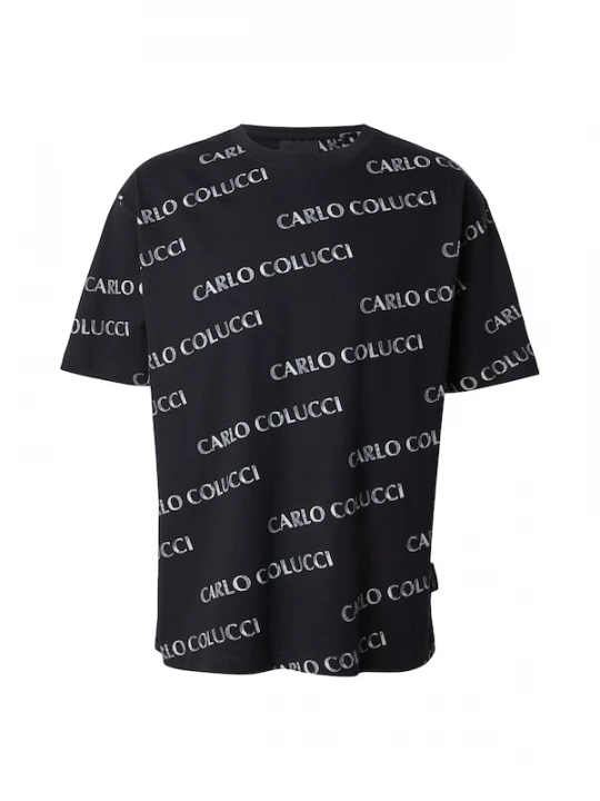 Foto van product Carlo Colucci Shirt lichtgrijs / zwart / wit