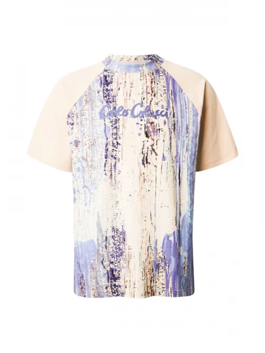 Foto van product Carlo Colucci Shirt opaal / violetblauw / offwhite