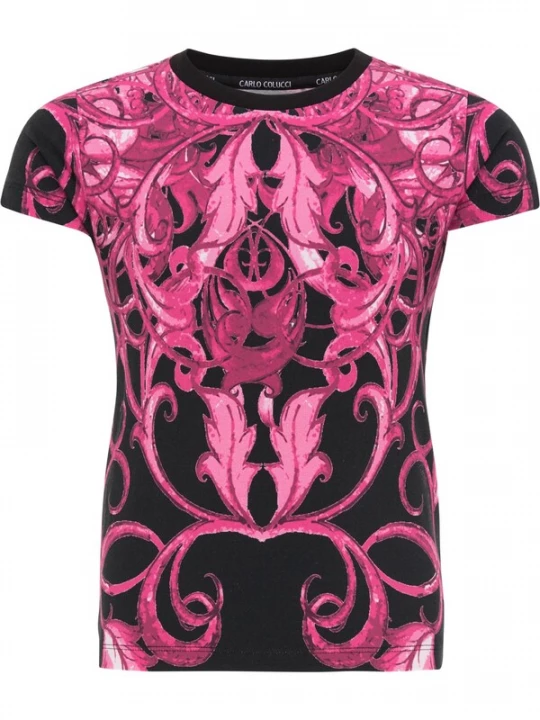 Foto van product Carlo Colucci Shirt pink / rosa / zwart / wit