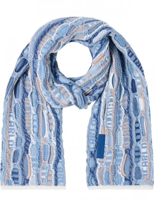 Foto van product Carlo Colucci Sjaal ' Di Rosa ' beige / blauw / wit