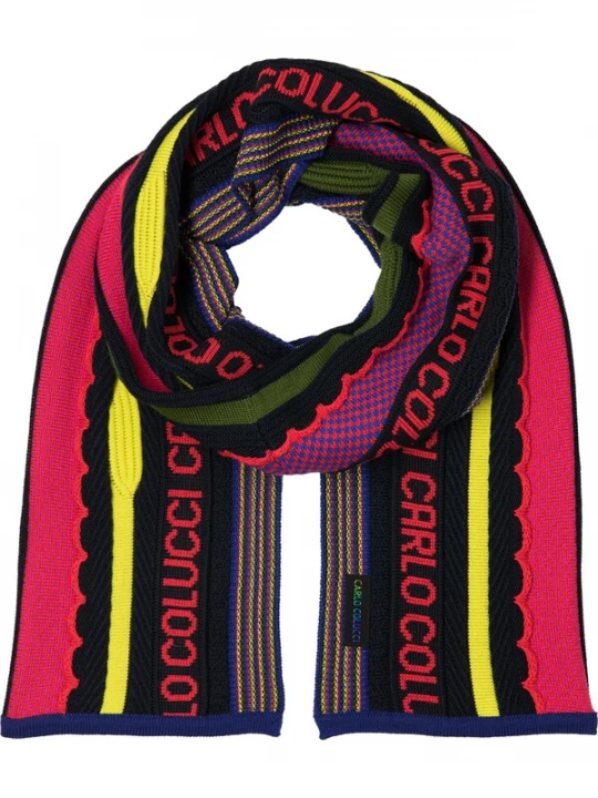Foto van product Carlo Colucci Sjaal navy / gemengde kleuren