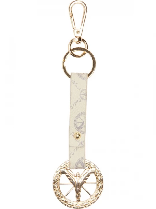 Foto van product Carlo Colucci Sleutelhanger 'Covre' crème / goud