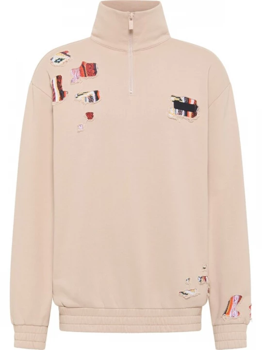 Foto van product Carlo Colucci Sweatshirt ' Delle ' beige / gemengde kleuren