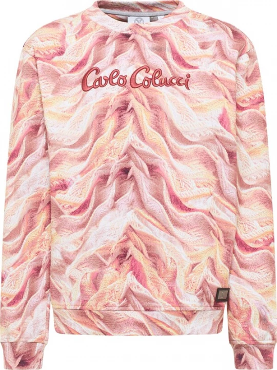 Foto van product Carlo Colucci Sweatshirt 'Dotti' abrikoos / rosa / wit
