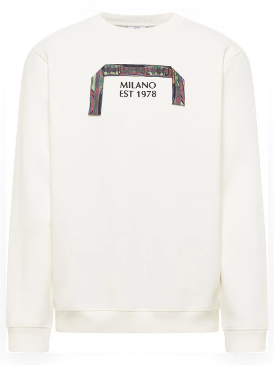 Foto van product Carlo Colucci Sweatshirt 'Erba' bruin / geel / rood / wit