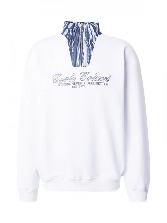 Foto van product Carlo Colucci Sweatshirt 'Favaro' navy / grijs / wit