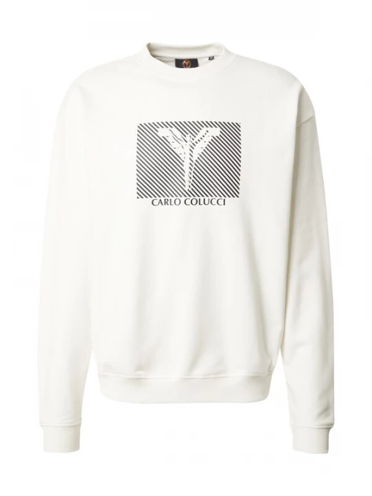 Foto van product Carlo Colucci Sweatshirt zwart / offwhite