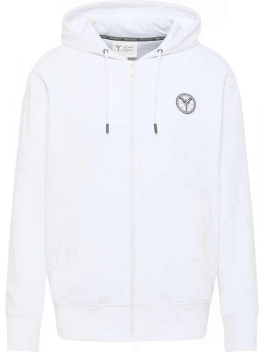 Foto van product Carlo Colucci Sweatvest 'Dender' wit