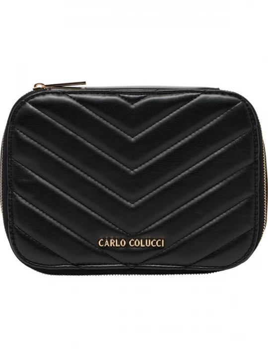 Foto van product Carlo Colucci Toilettas ' Dobner ' goud / zwart