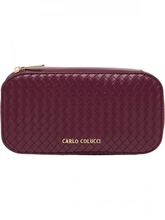 Foto van product Carlo Colucci Toilettas 'Domaschio' goud / bordeaux