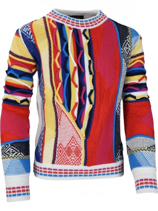 Foto van product Carlo Colucci Trui 'Casna' blauw / geel / rood / zwart