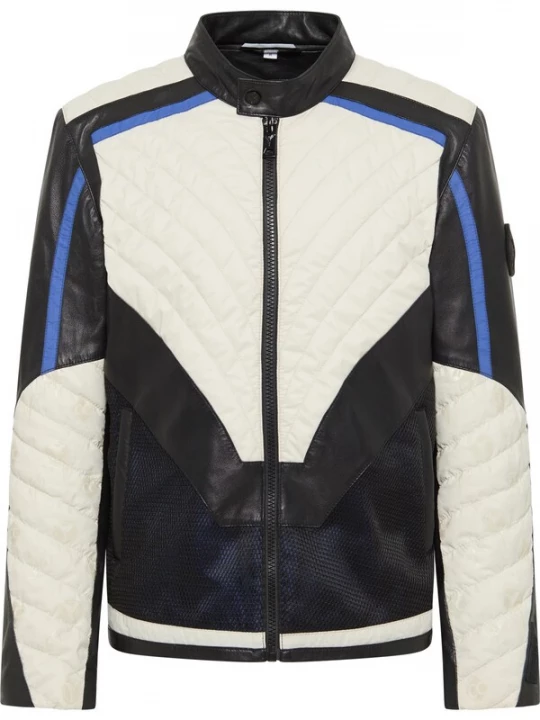 Foto van product Carlo Colucci Tussenjas 'Depian' blauw / zwart / natuurwit