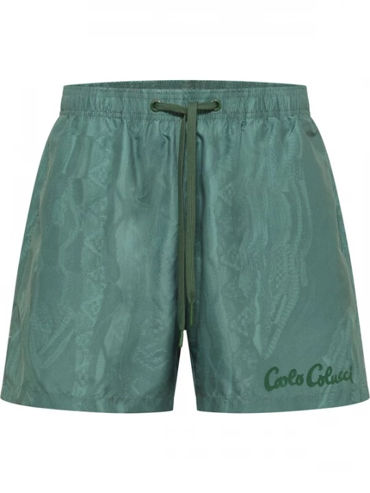 Foto van product Carlo Colucci Zwemshorts 'Fedel' jade groen / lichtgroen