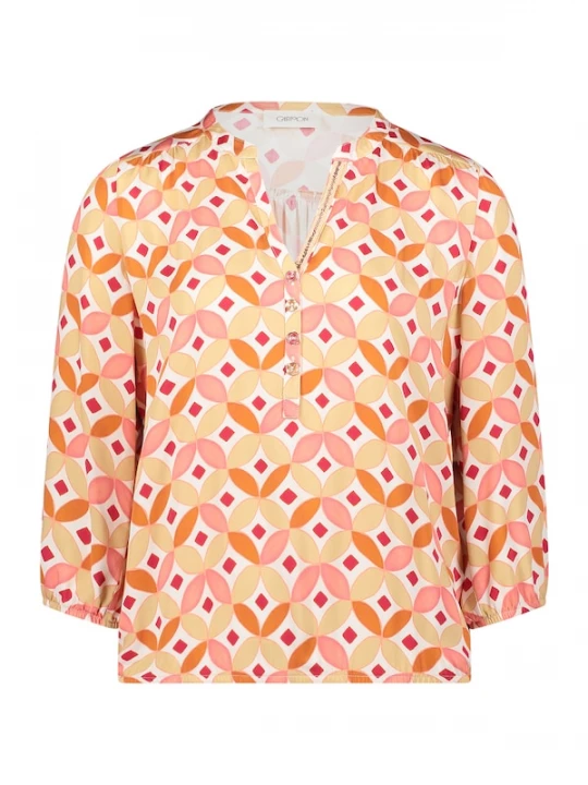 Foto van product Cartoon Blouse beige / kreeft / rosa / wit