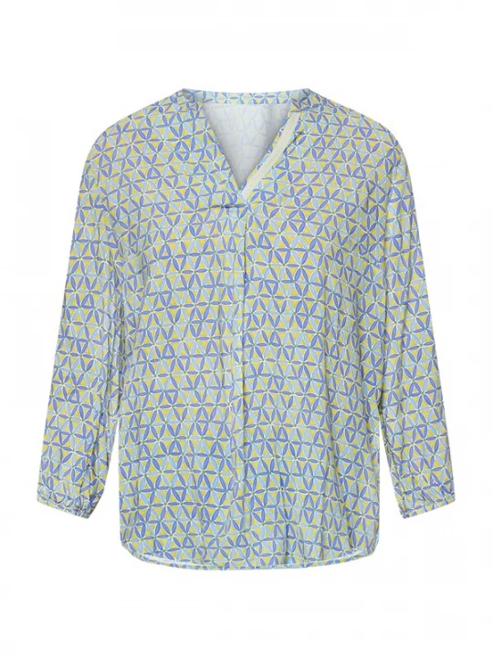 Foto van product Cartoon Blouse royal blue / koningsblauw / goudgeel / mintgroen