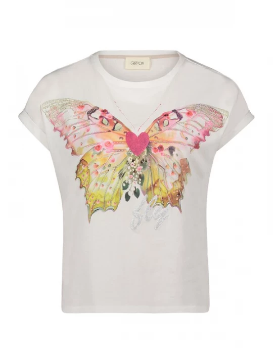 Foto van product Cartoon Shirt crème / geel / rosa