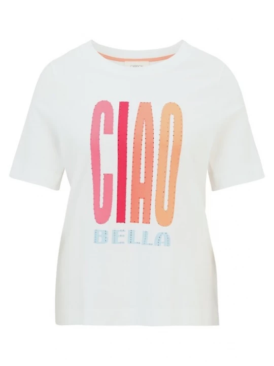 Foto van product Cartoon Shirt crème / oranje / pink