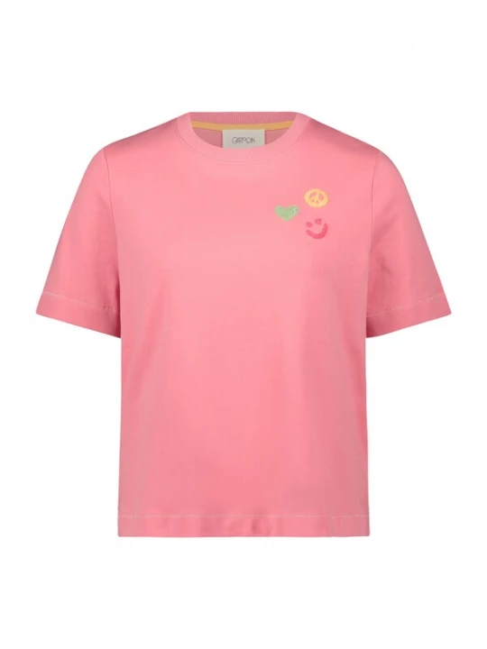 Foto van product Cartoon Shirt lichtgeel / lichtgroen / rosa / pitaja roze
