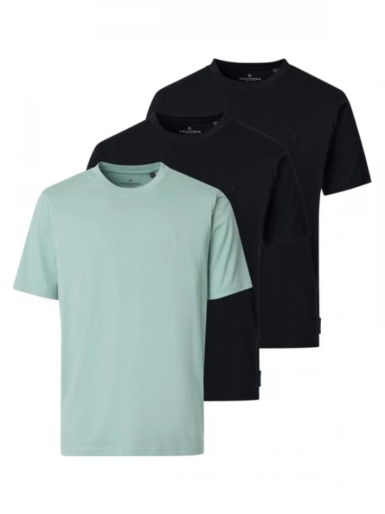 Foto van product CASAMODA Shirt 'Basic' zwart gemêleerd