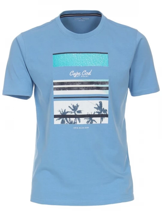Foto van product CASAMODA Shirt navy / aqua / lichtblauw / wit