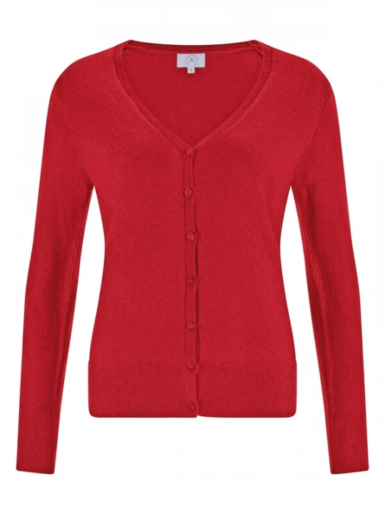 Foto van product CASH-MERE.CH Gebreid vest rood