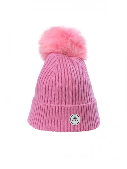 Foto van product CASH-MERE.CH Muts pink / wit