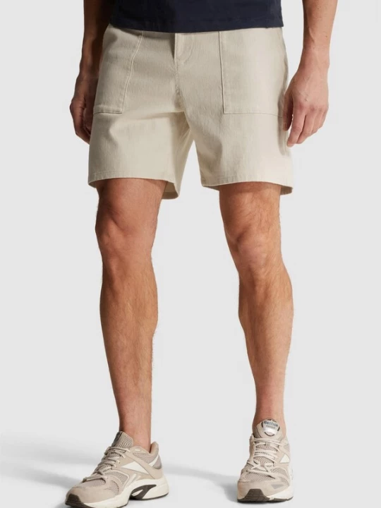Foto van product CAST IRON Broek 'Relaxed fit shorts with patch pockets' grijs