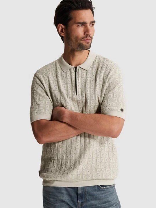 Foto van product CAST IRON Shirt 'Polo shirt in cotton / modal' grijs