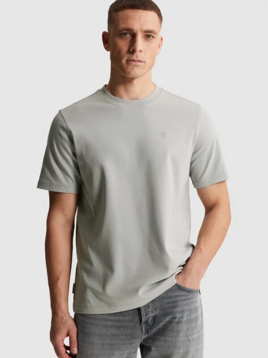 Foto van product CAST IRON Shirt 'T-shirt in interlock jersey with crew neck' grijs