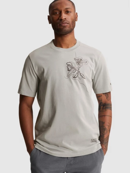Foto van product CAST IRON Shirt 'T-shirt in jersey with artwork' grijs