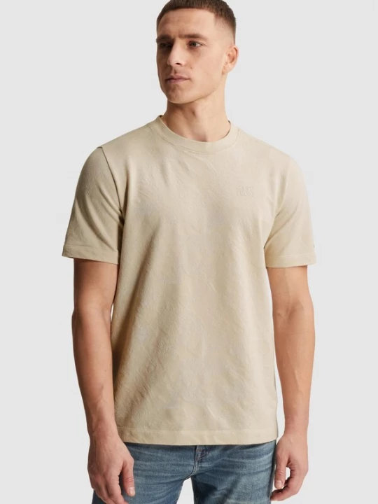 Foto van product CAST IRON Shirt 'T-shirt in piqué with jacquard pattern' grijs