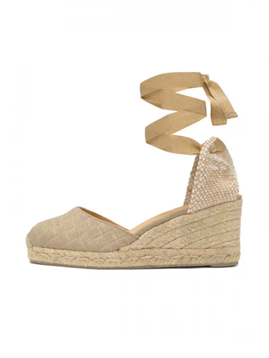 Foto van product Castañer Espadrilles 'Carina' beige / crème / goud
