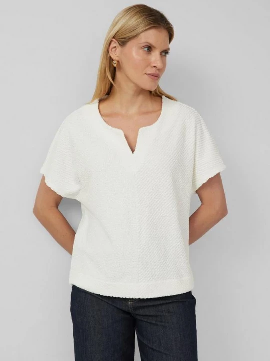 Foto van product Casual blouse met gespleten hals s.Oliver crème