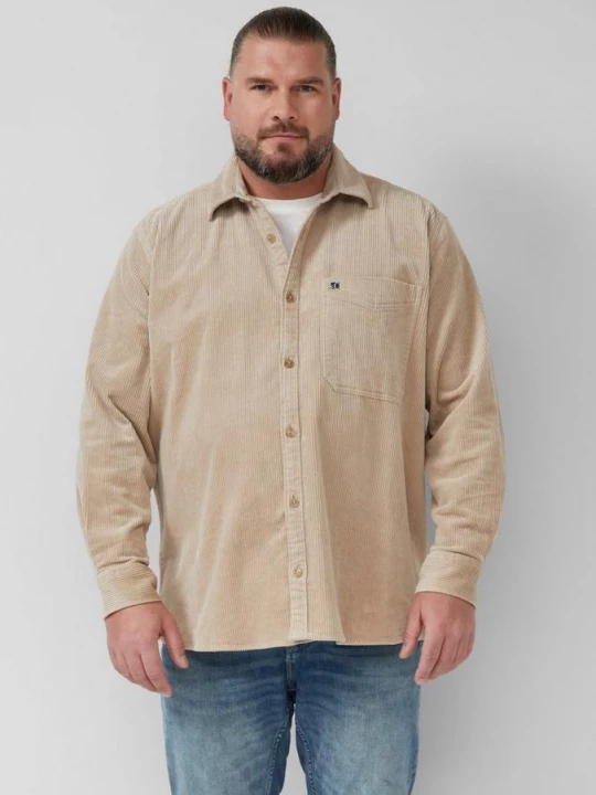Foto van product Casual corduroy overhemd van stretch katoen s.Oliver beżowy