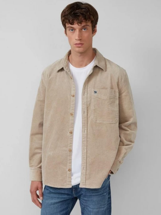 Foto van product Casual corduroy overhemd van stretch katoen s.Oliver beżowy