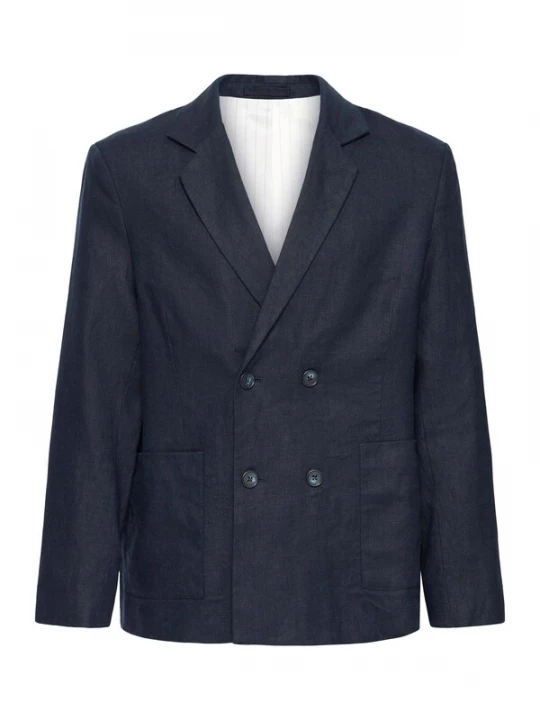 Foto van product Casual Friday Business-colbert ' CFEdlund Linen ' navy