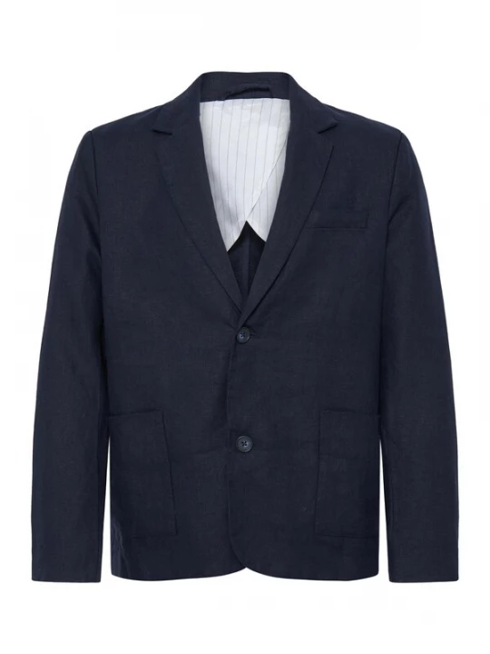Foto van product Casual Friday Business-colbert ' CFTorup Linen ' blauw / navy