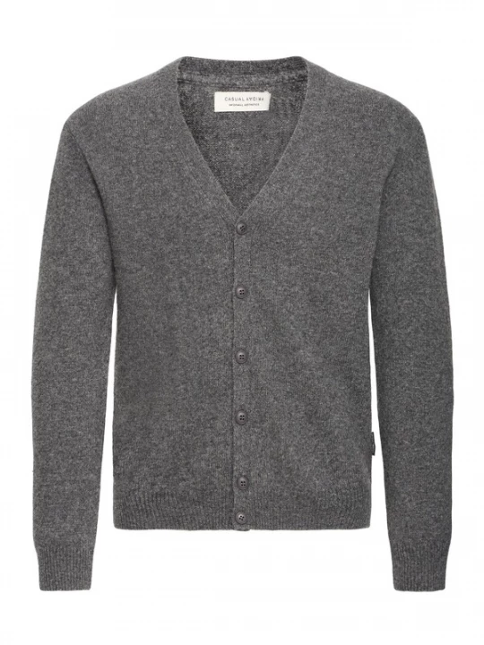 Foto van product Casual Friday Gebreid vest 'Karl' donkergrijs