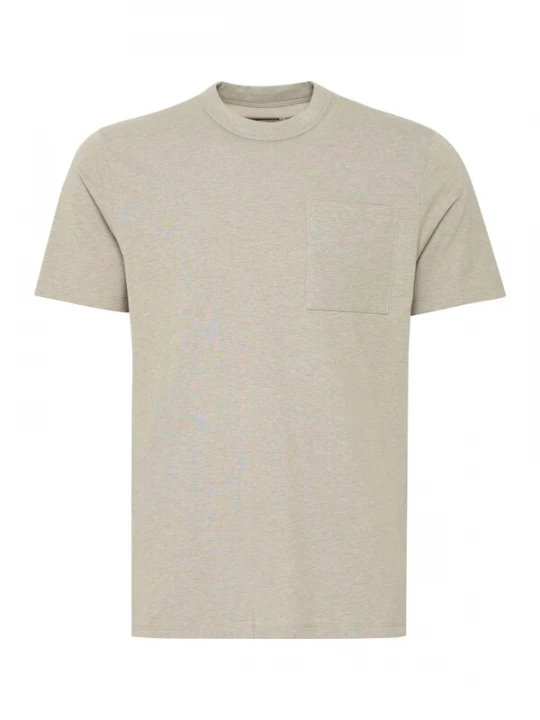 Foto van product Casual Friday Shirt ' CFJASPER mélange tee with chest pocket ' bruin