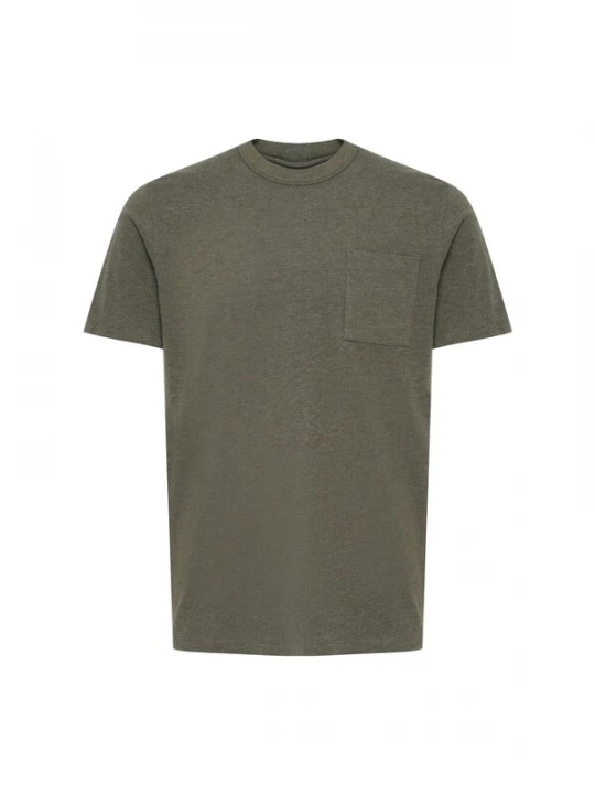 Foto van product Casual Friday Shirt ' CFJASPER mélange tee with chest pocket ' kaki