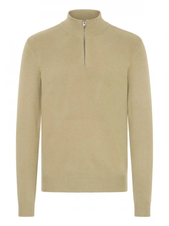 Foto van product Casual Friday Trui ' CFHEINE halfzip ' bruin