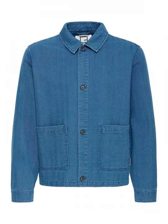 Foto van product Casual Friday Tussenjas ' CFAsplund Herringbone ' blauw denim