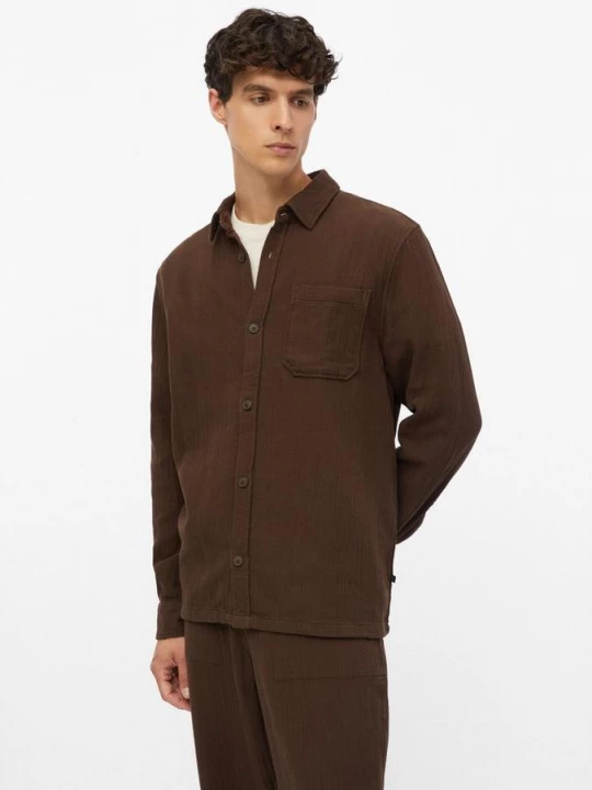 Foto van product Casual overshirt van katoenen mousseline s.Oliver bruin