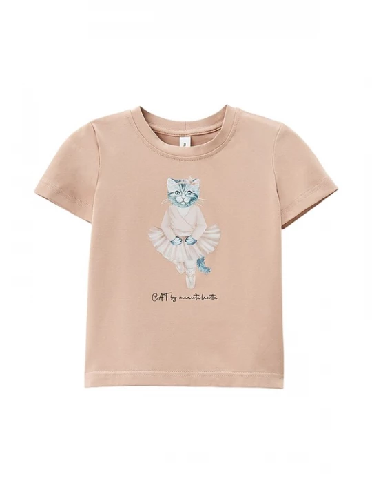 Foto van product Cat e Lolette Shirt 'Ballerina Cat' pink