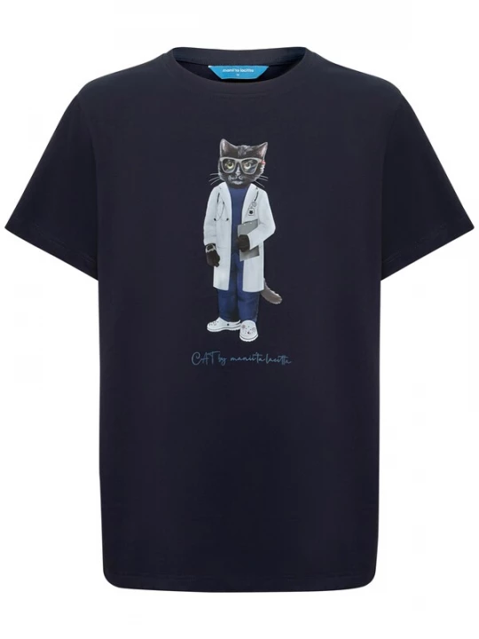 Foto van product Cat e Lolette Shirt 'Doctor Cat' blauw