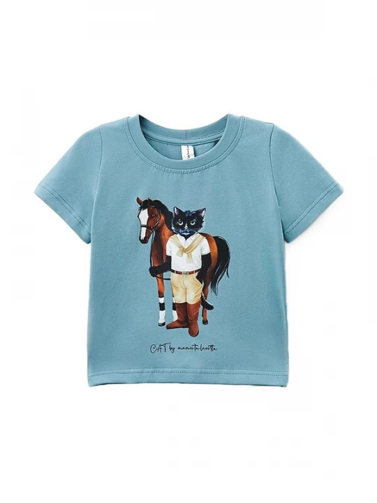 Foto van product Cat e Lolette Shirt 'Rider Cat' blauw